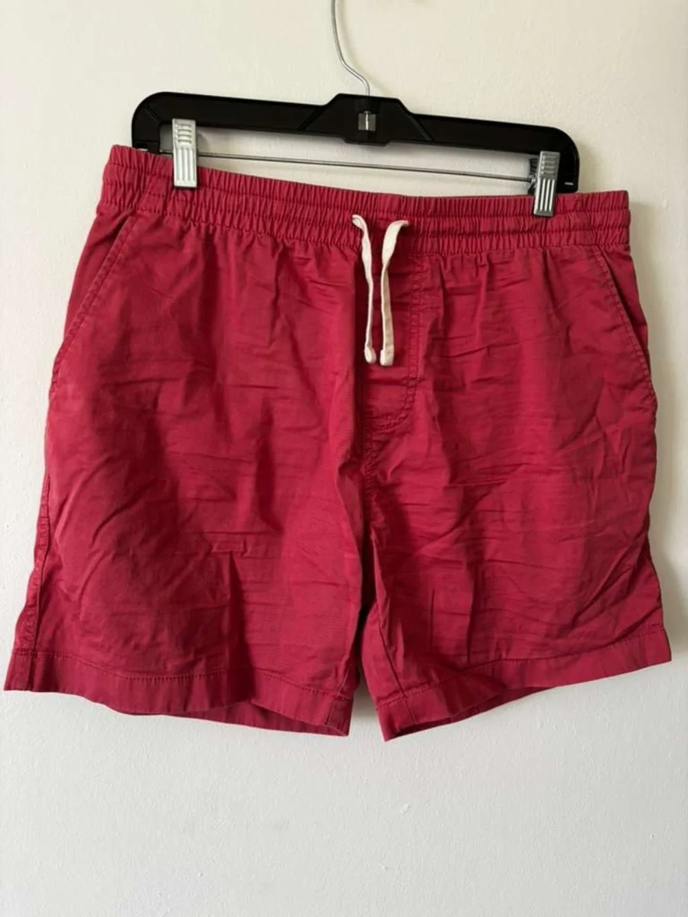J. Crew Coral Drawstring Swim Shorts with White Tie